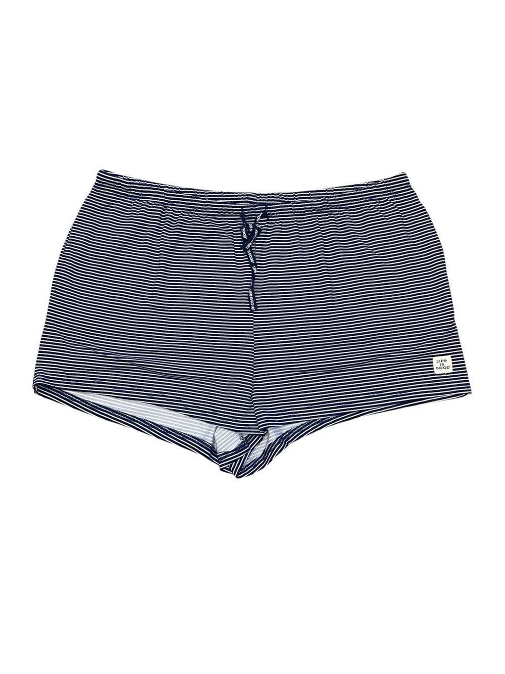 Life is good striped sleep shorts